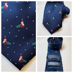 Tommy Hilfiger Christmas Tie Men's Necktie Santa Claus‎ Tree Office Festive Fun